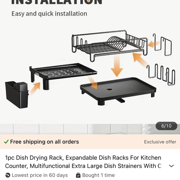 Modern Dish Drying Rack - Picture 6 of 9